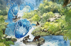 River Surges in Sunlight — Travel